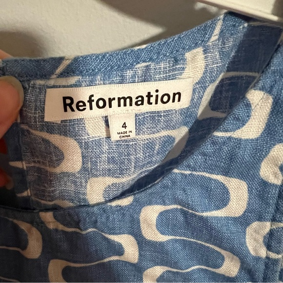 Reformation Jessi Linen Dress Size 4 - Picture 3 of 6
